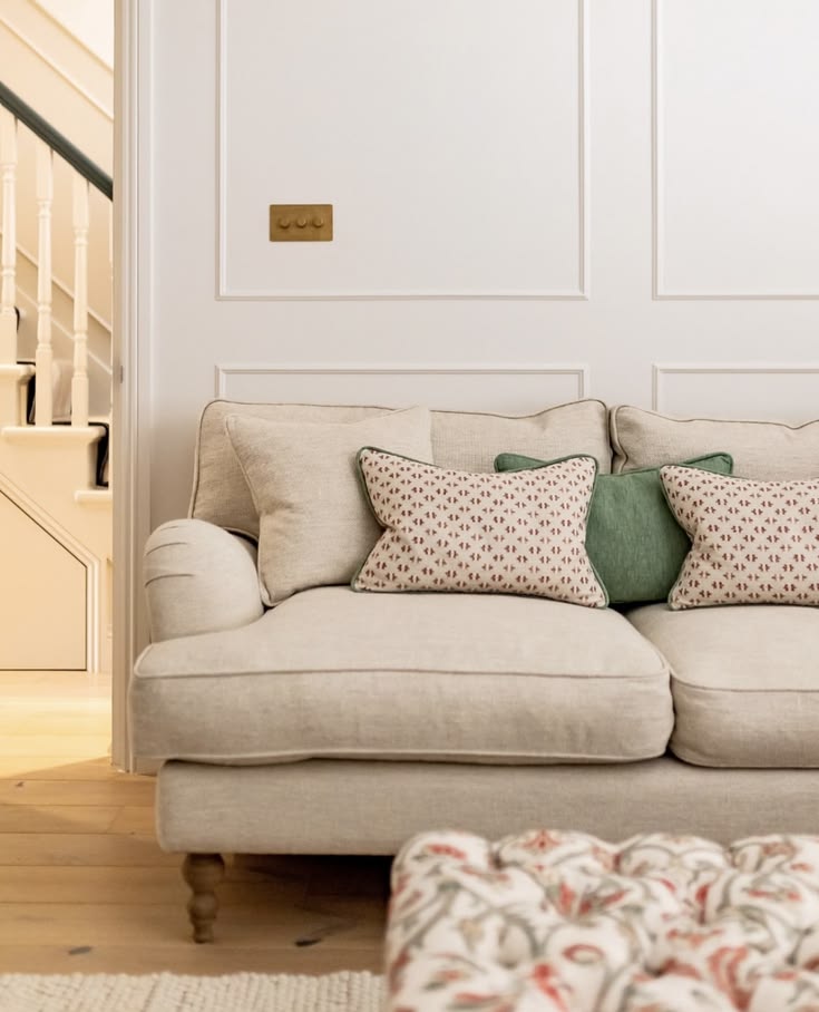 Lansbury NXT Fabric 3-Seater Sofa with Cushions - Beige