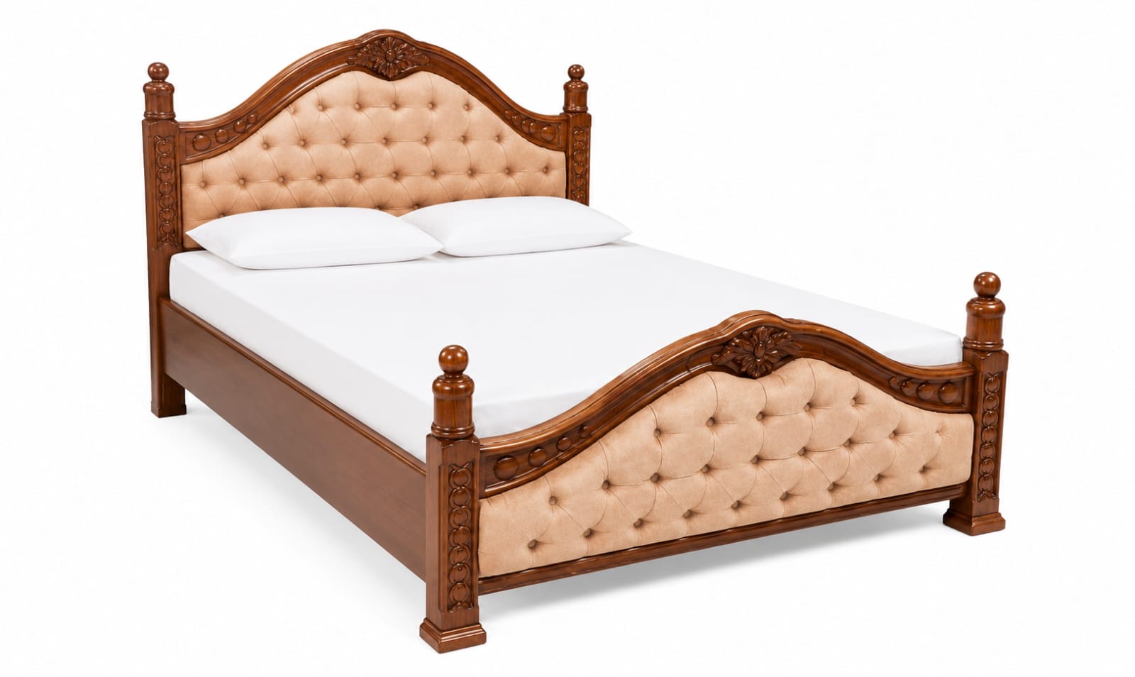 Teak Wooden Cot - 6 1/4 x 5