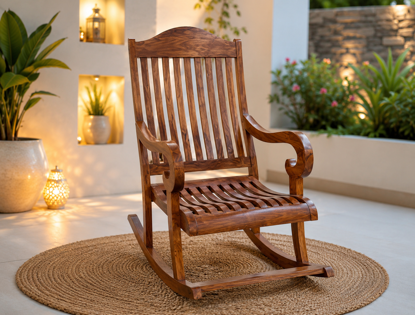 Nf- Full Wood Rocking Chair