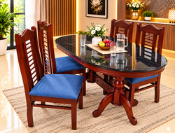 Nf - Oval 5*3 G/T Dining Table 1+4